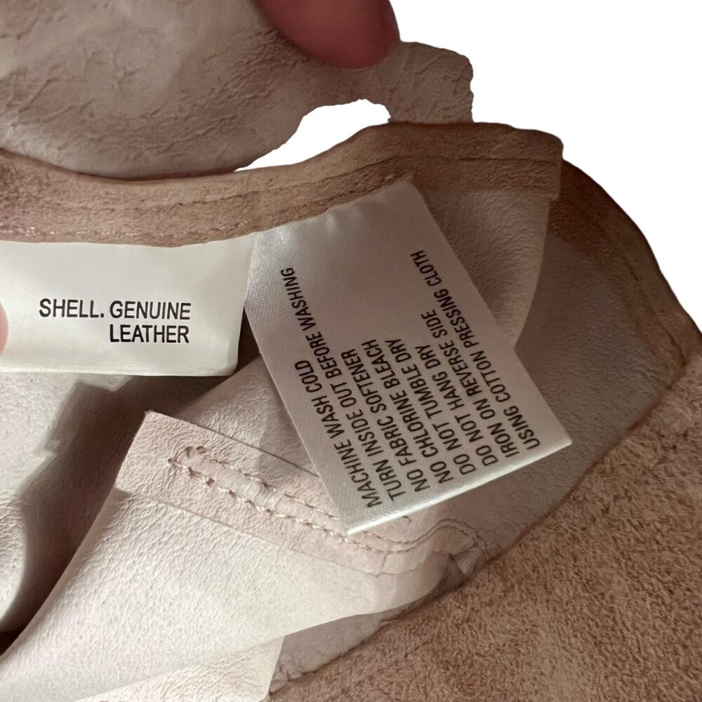 The Territory Ahead Womens Beige Suede Hooded Jacket L With Full Zipper Closure - Picture 8 of 9